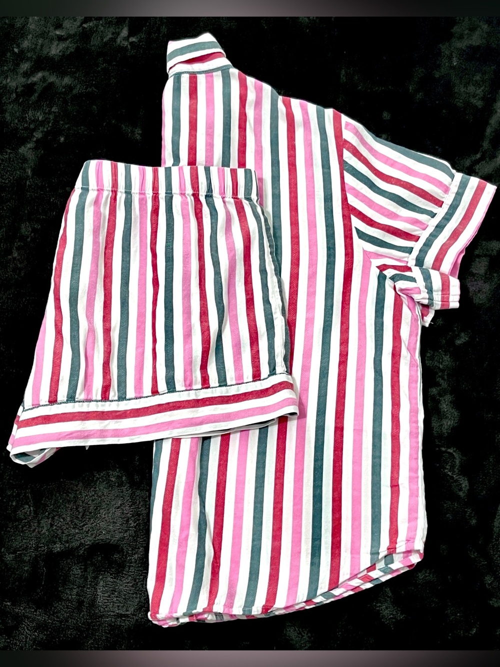 Victoria's Secret Pink Stripe Flannel Pajama Shorts Set Size L - Picture 3 of 9